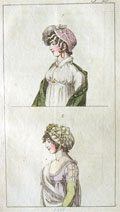 1801 Antique Hand-Colored Fashion Print