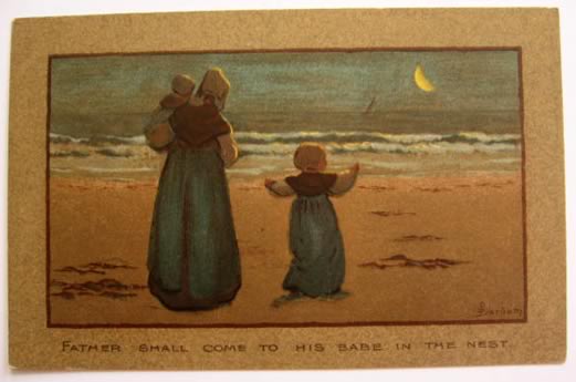 Sybil Barham Postcard ~ Father Shall Come to His Babe in the Nest