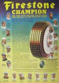 1939 Firestone Tire Ad ~ Champion Race Car Drivers