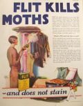 1927 Flit Moth Spray Ad ~ Carl Mueller Art
