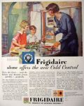 1929 Frigidaire Refrigerator Ad ~ New Cold Control