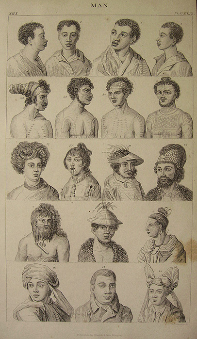 Antique Print ~ Varities of Human Race #LIX ~ Oliver Goldsmith