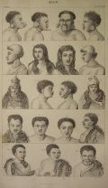Antique Print ~ Varities of Human Race #LVIII ~ Oliver Goldsmith