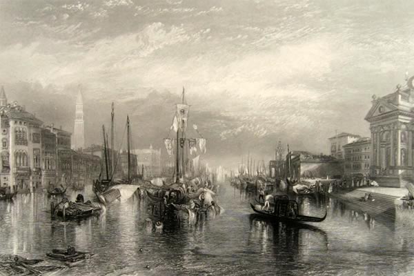 Grand Canal, Venice ~ Antique Print