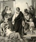 Prosperous Days of Job ~ Biblical Antique Print