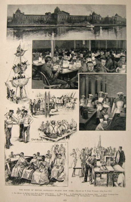 1894 Randall's Island Juvenile Delinquent Reform School ~ Print & Article