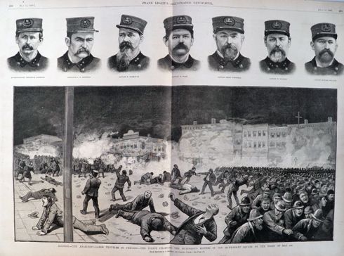 1886 Haymarket Square Riots ~ Antique Print & Article