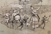 1886 Burlington Winter Carnival Antique Print ~ Fantasy