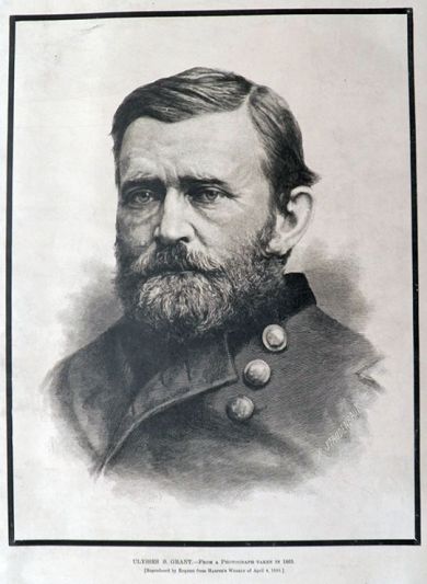 1885 Ulysses S. Grant Portrait ~ Antique Print ~ Harper's Weekly