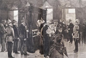 1885 General Grant Death, City Hall ~ Antique Print