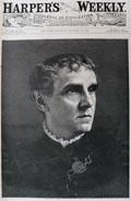 1886 Lawrence Barrett as Hamlet ~ Harper's Weekly Cover Engraving