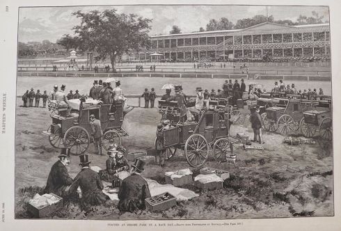 1886 Jerome Park, NY Racetrack ~ Antique Print & Article