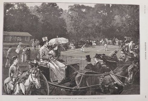 1886 Montrose, NJ Tennis Championship ~ Antique Print & Article