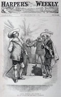1886 Thomas Nast Cover Print ~ Cromwell & Charles I