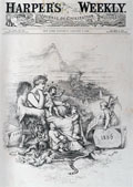 1886 Thomas Nast Harper's Cover Print ~ Mother Earth New Year