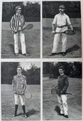 1886 Leading Tennis Players ~ Antique Print