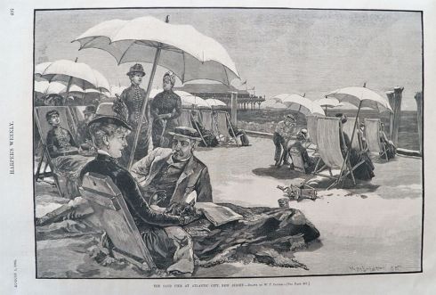 1885 Atlantic City Sand Pier Antique Print & Article