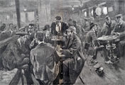 1886 Smoking Room, Gamblers on a Steamship ~ Antique Print & Article