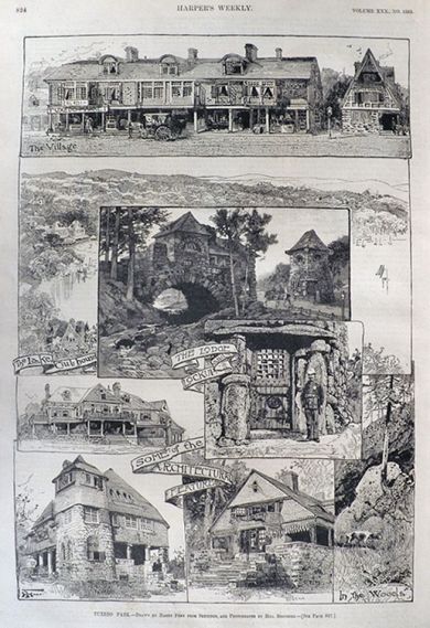 1886 Tuxedo Park, NY Antique Print & Article