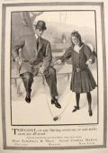1908 Hart, Schaffner, Marx Men's Fashion Ad ~ Child with Antique Toy