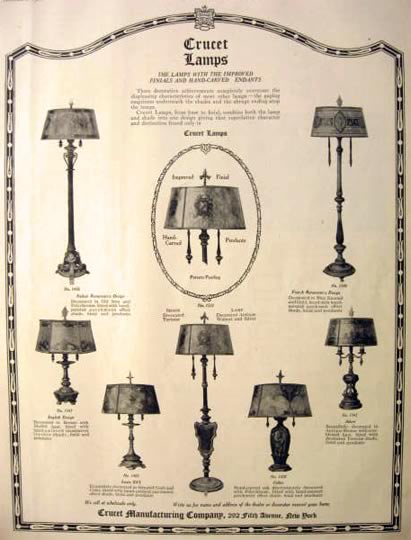 1920 Crucet Hand Carved Lamp Ad