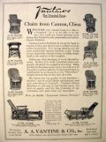1920 Vantine's Rattan Chairs from Canton, China Ad