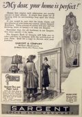 1921 Sargent Door Knob & Decorative Escutcheon Ad