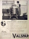 1921 Valentine's Valspar Varnish Ad ~ Old Washing Machine