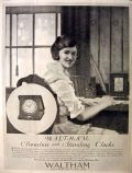 1921 Waltham Boudoir & Traveling Clock Ad