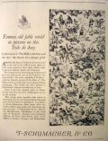 1923 F. Schumacher Fabric Ad ~ La Fontaine Fable