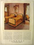 1923 Simmons Bed & Mattress Ad ~ Maize & Green Bedroom