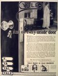 1923 Yale Lock Ad ~ Glass Door Knob