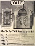 1923 Yale Padlock Ad ~ Padlock Display Board