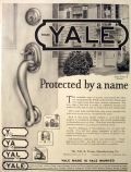 1923 Vintage Yale Lock & Door Handle Ad