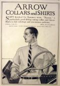 1912 Arrow Collar Ad ~ Man with Tennis Racquet