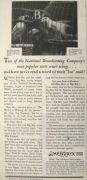 1930 Hendryx Bird Cage Ad ~ NBC Radio WEAF Blue Boy & Big Boy