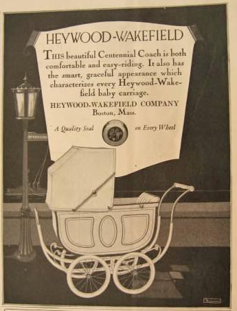 1927 Heywood Wakefield Vintage Baby Carriage Ad ~ Centennial Coach