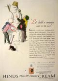 1930 Hinds Cream Ad ~ Let's Build a Snowman