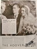 1936 Hoover Vacuum Ad ~ M. Leone Bracker ~ Wedding Couple