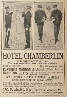 1904 Hotel Chamberlin Ad ~ Old Point Comfort, Va
