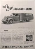 1937 International Harvester Truck Ad ~ D-30 Panel Stake Body
