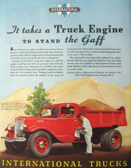 1934 International Harvester Truck Ad ~ Model C-60