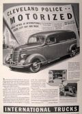1939 International Harvester Truck Ad ~ Cleveland Police Car, Emergency Patrol