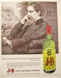 1962 J & B Scotch Ad ~ Charles Dickens