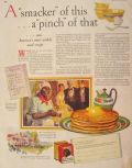 1927 Aunt Jemima Pancakes Ad ~ Smacker of This, Pinch of That