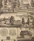 1878 Views of Middletown, NJ Antique Print