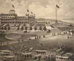 1878 Asbury Park, NJ Antique Print ~ Coleman House Hotel