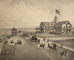 1878 Ocean Beach, NJ Antique Print ~ Colorado House Resort Hotel