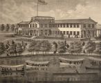 1878 Spring Lake, NJ Antique Print ~ Lake House