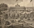 1878 Asbury Park, NJ Antique Print ~ Lake View House Hotel
